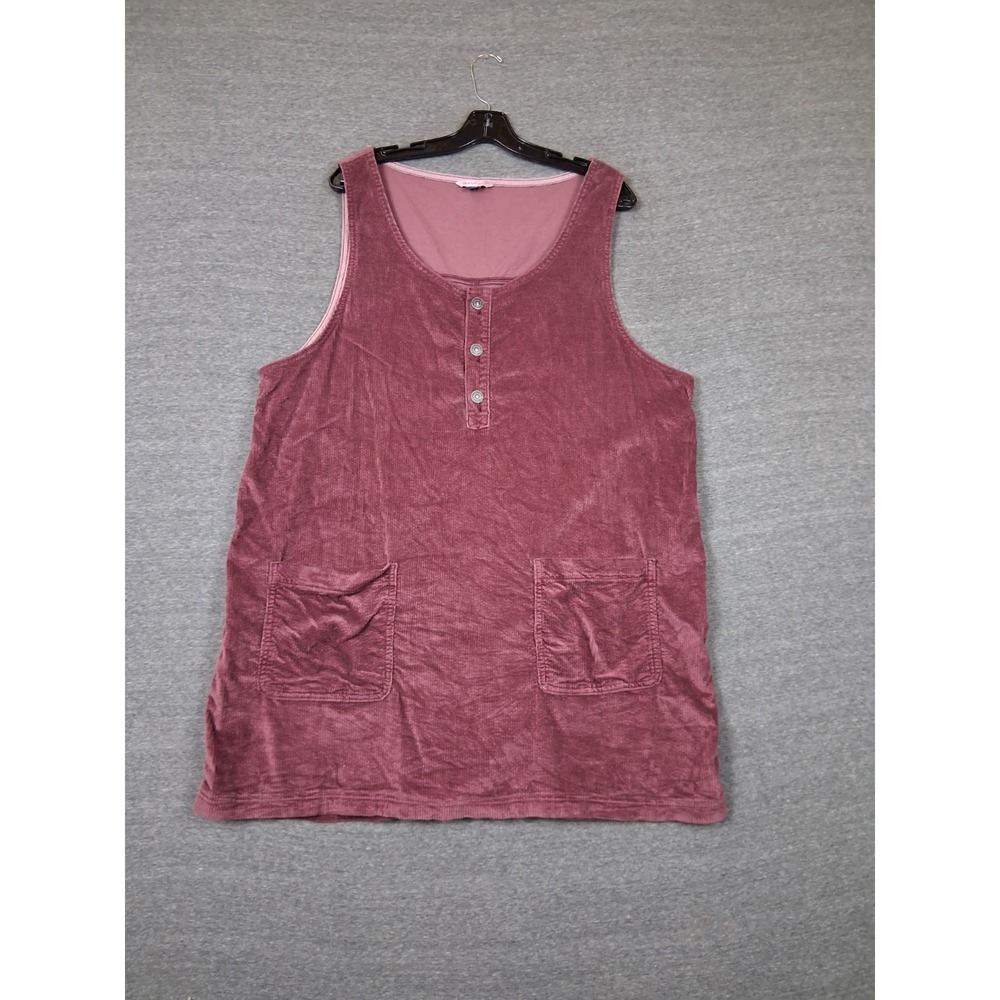 American Eagle Womens Dress 2XL Red Corduroy Jumper Vest Preppy Academia
